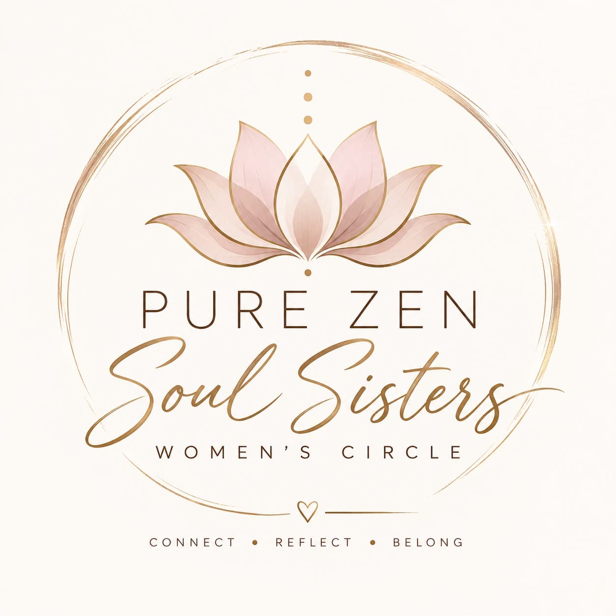 Pure Zen Soul Sisters Women’s Circle lotus logo