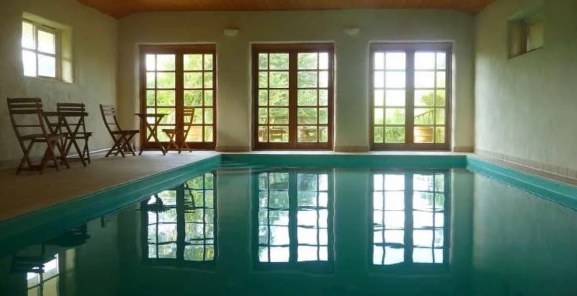 The venue’s indoor heated pool