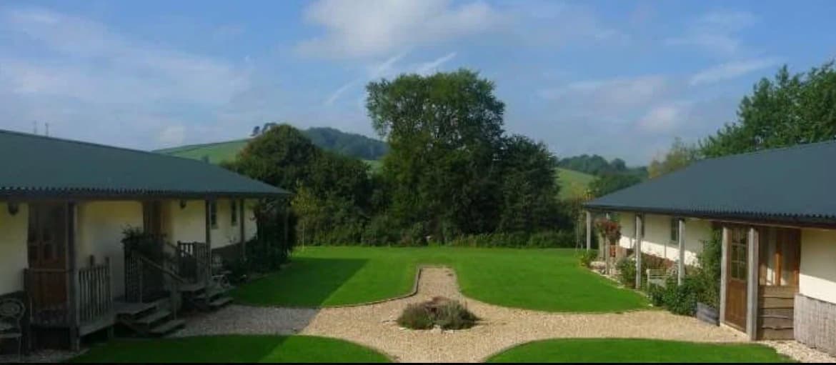 The venue courtyard and landscaped gardens